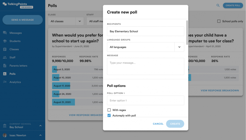 polling in school product